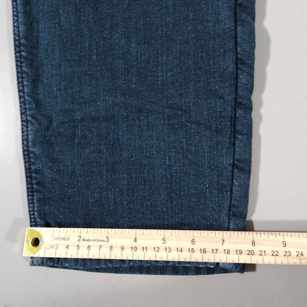 Carhartt Fleece Lined Jeans Mens 33x30 Blue‎ BD4939-M Relaxed Fit Straight Leg